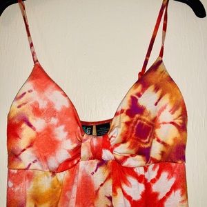 Tropical Maxi dress, M, adjustable straps